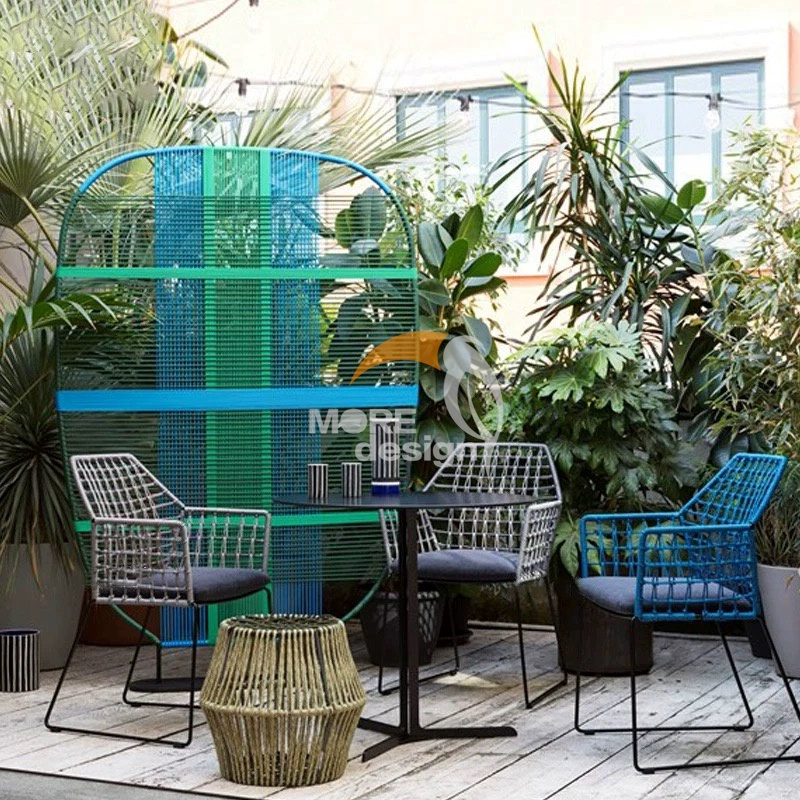 Patio furniture waterproof Braided Rope restaurant chair-MD-RD0091