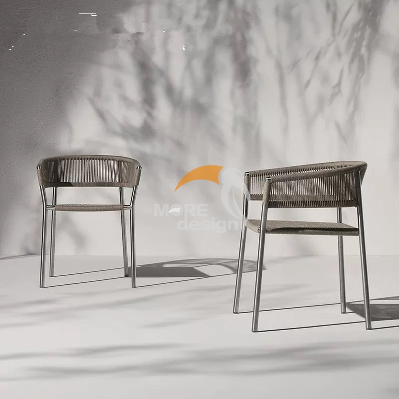 Patio furniture waterproof Braided Rope restaurant chair-MD-RD0095