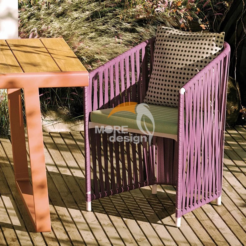 Patio furniture waterproof Braided Rope restaurant chair-MD-RD0096