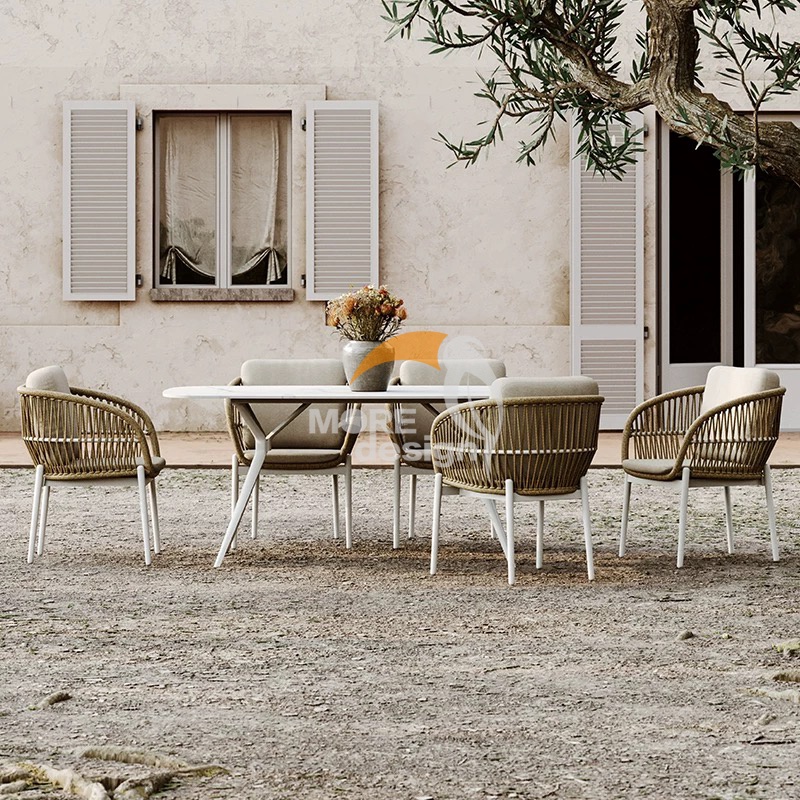 Patio furniture waterproof Braided Rope restaurant chair-MD-RD00101