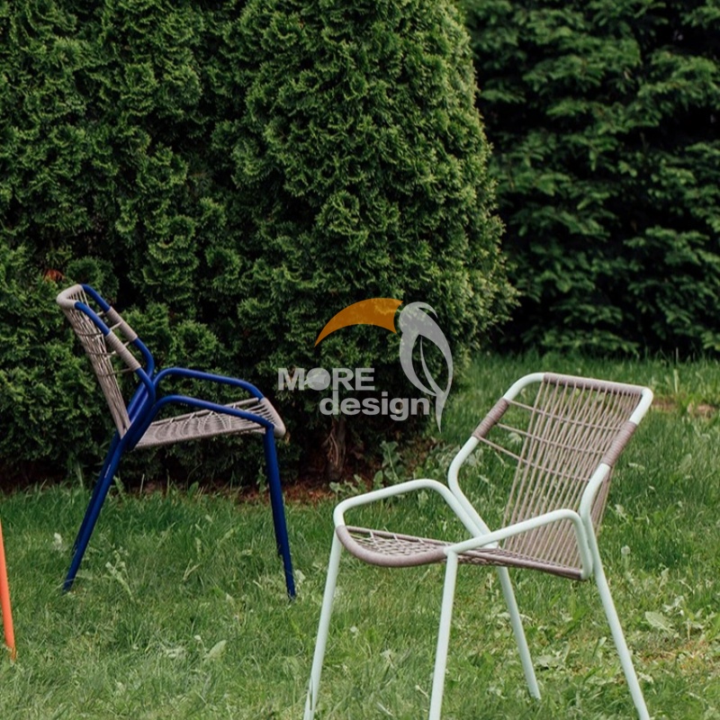 Patio furniture waterproof Braided Rope restaurant chair-MD-RD00102