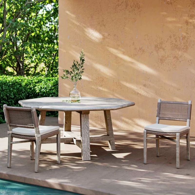 Patio furniture waterproof Braided Rope restaurant chair-MD-RD00103