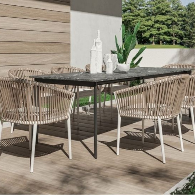 Patio furniture waterproof Braided Rope restaurant chair-MD-RD00104