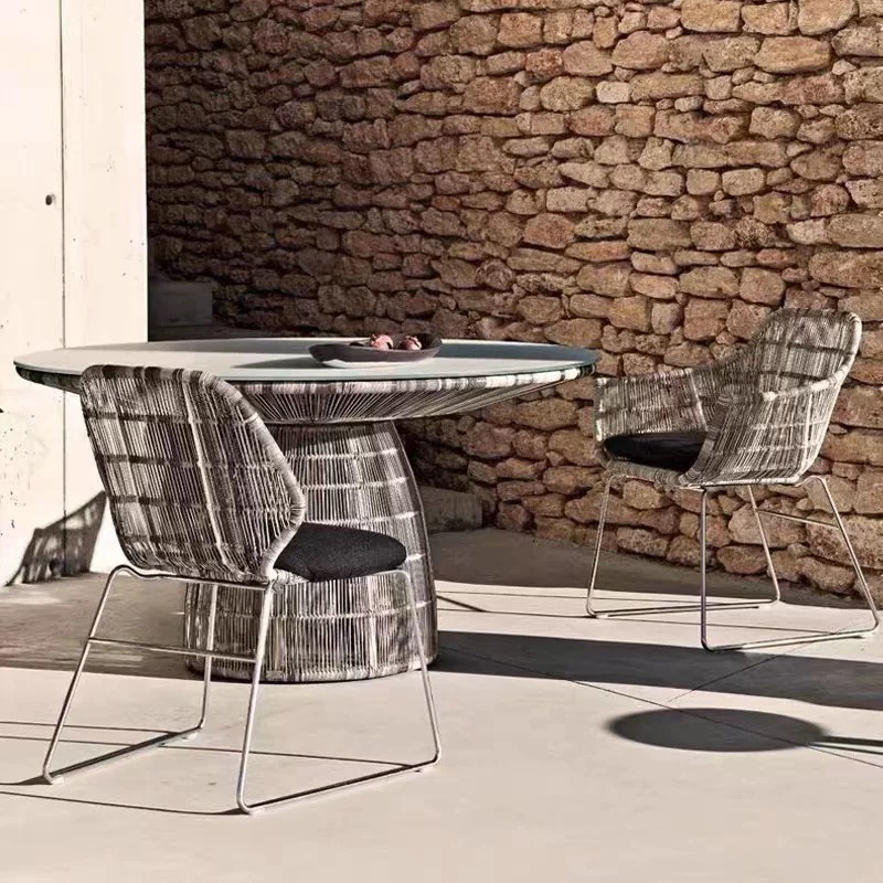 Patio furniture waterproof Braided Rope restaurant chair-MD-RD00105