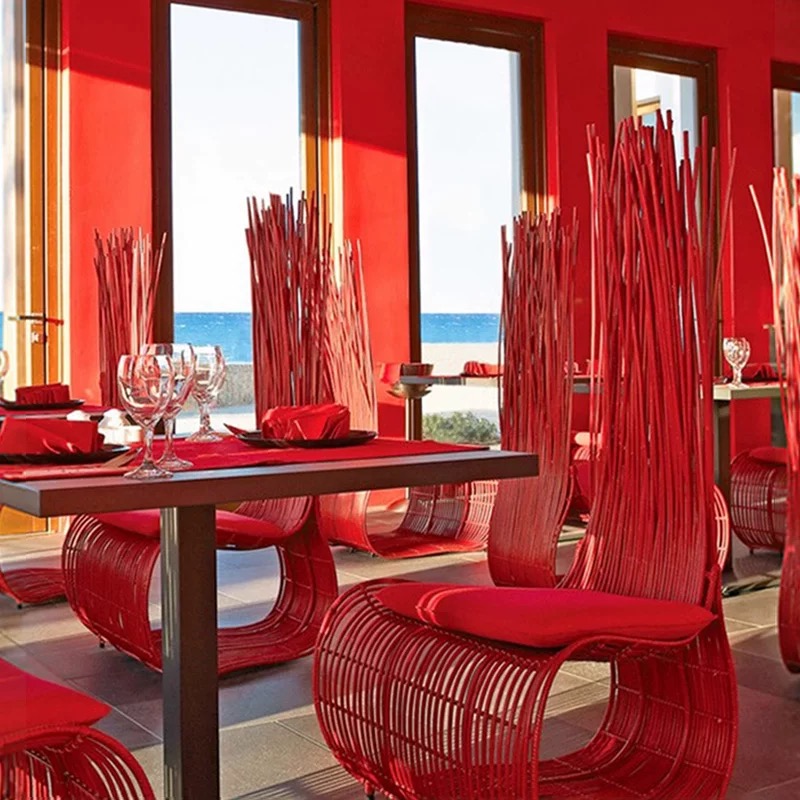 Patio furniture waterproof Rattan restaurant chair-MD-RD00109