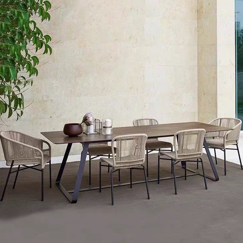 Patio furniture waterproof Braided Rope restaurant chair-MD-RD00112