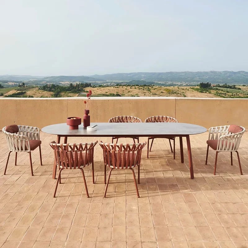 Patio furniture waterproof Braided Rope restaurant chair-MD-RD00113