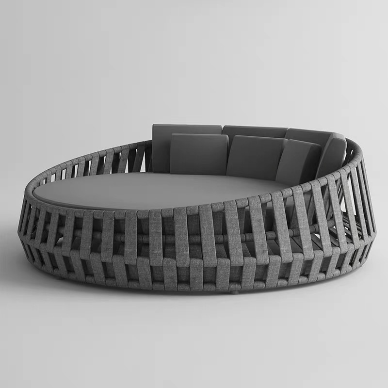 Aluminum Alloy Braided Rope sun lounger-MD-BS00069