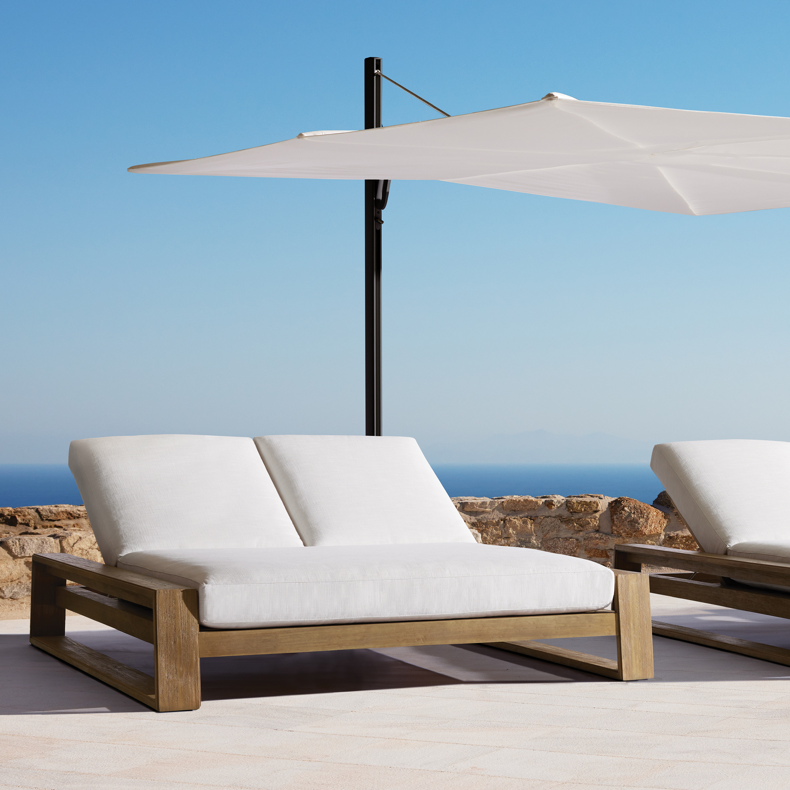 Wooden beach sunbed-MD-BPS0058