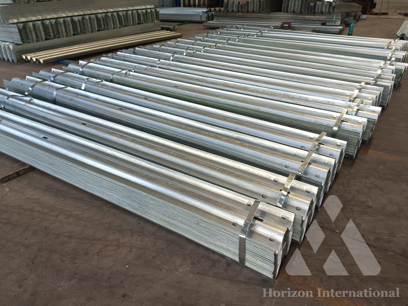 Highway safety barrier with trapezoid spacers