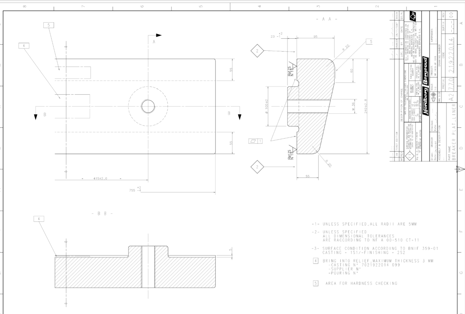 Barra de soplado METSO NP15