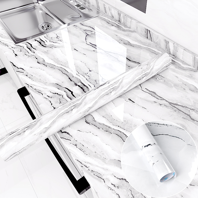 SILVER MARBLE WALLPAPER-LY002