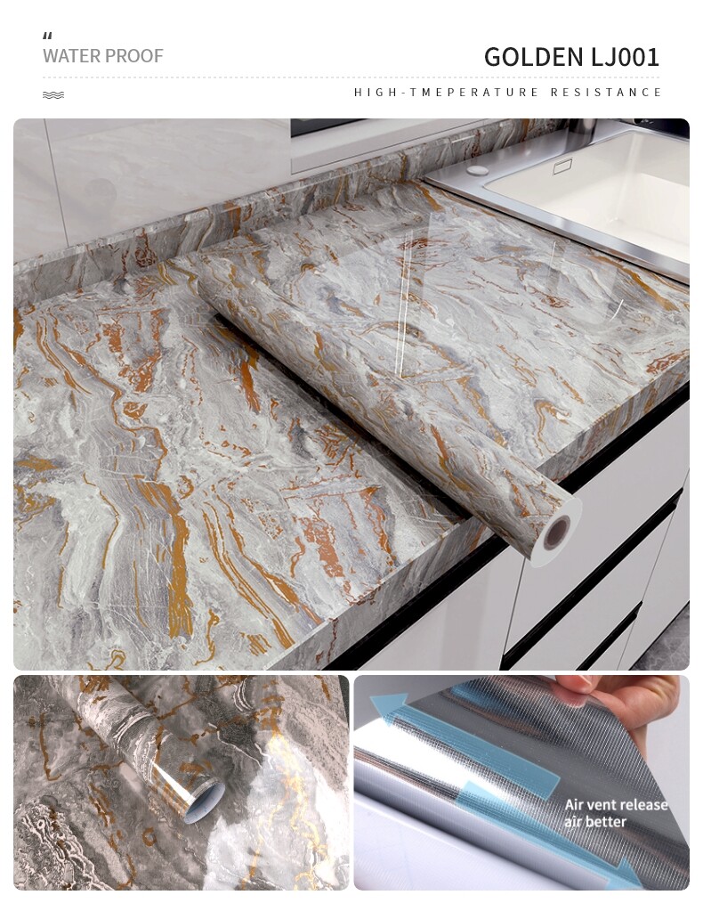 GOLDEN MARBLE WALLPAPER-LJ001