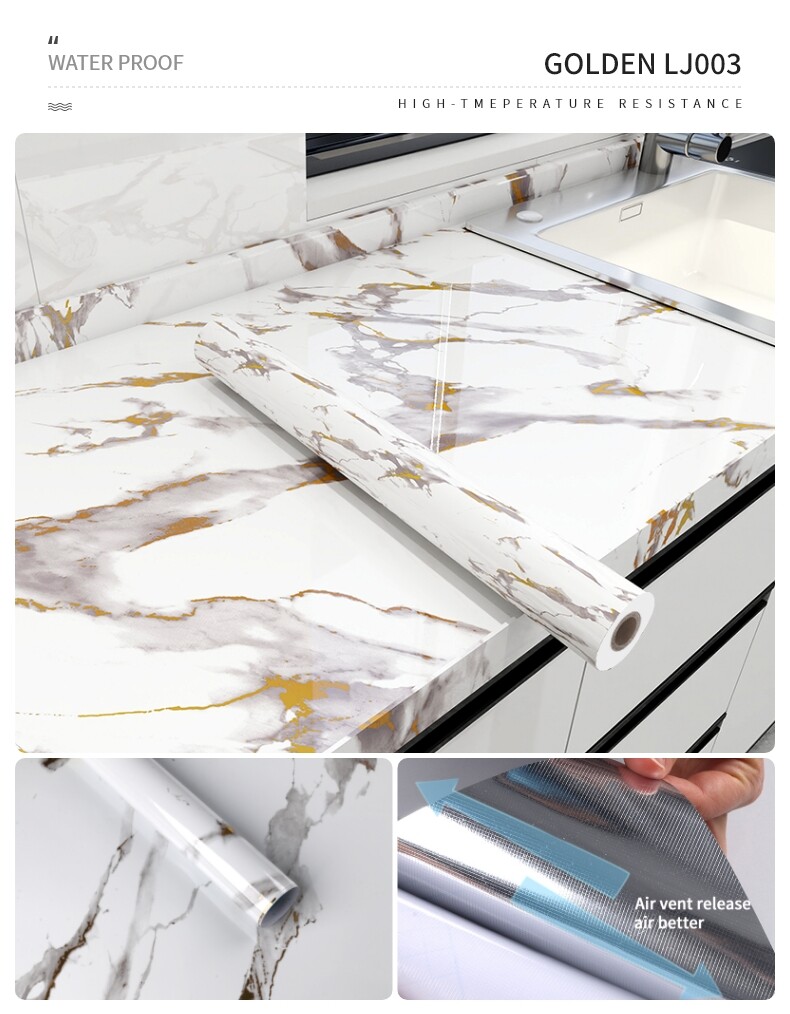 GOLDEN MARBLE WALLPAPER-LJ003
