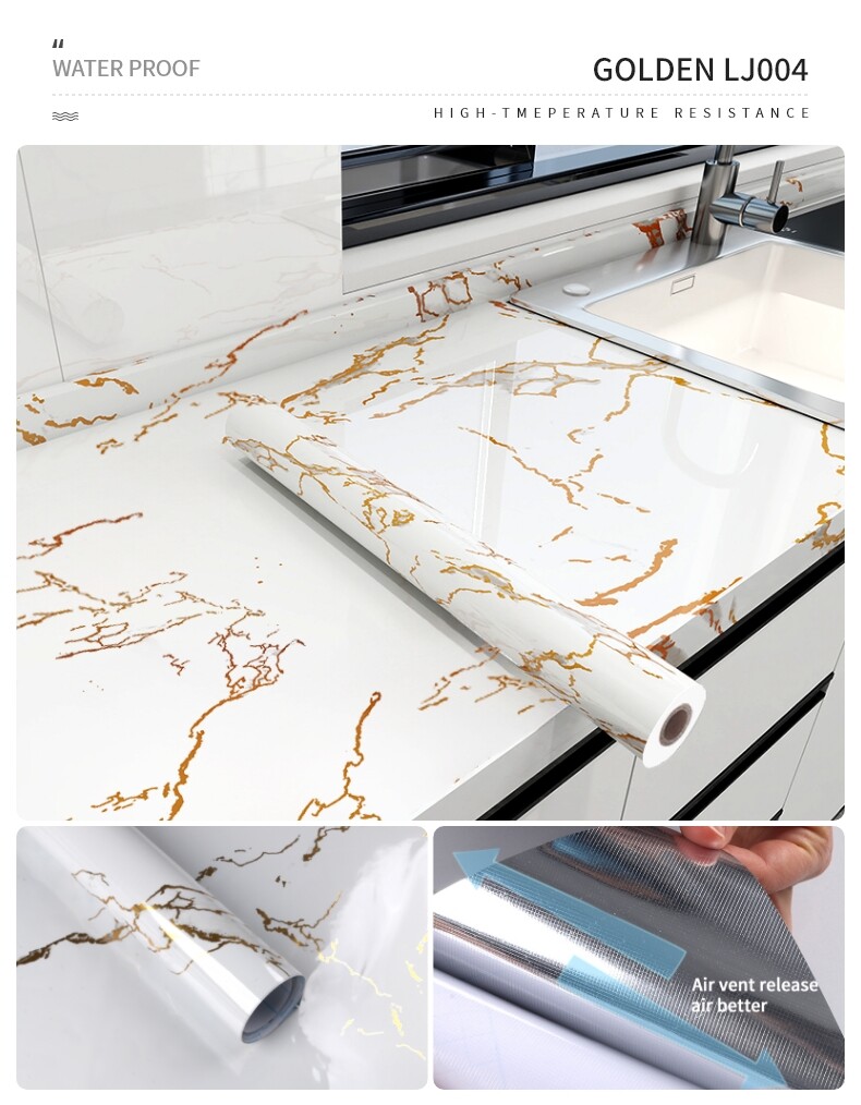 GOLDEN MARBLE WALLPAPER-LJ004