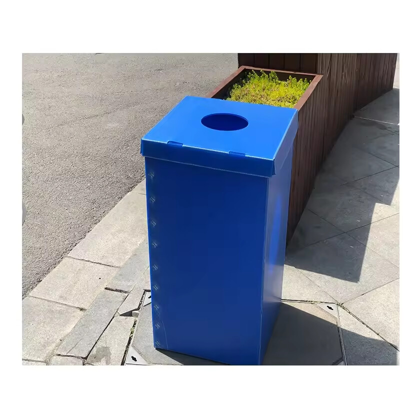 Lightweight Plastic Corrugated Paper Waste Bin
