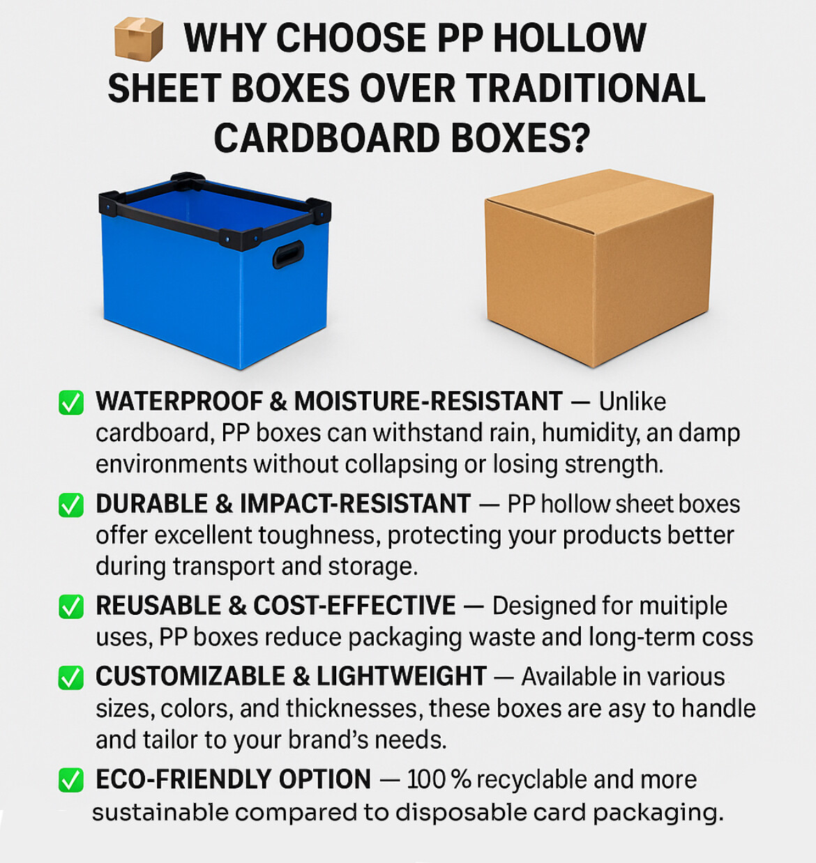 PP Hollow Sheet Boxes vs. Cardboard Boxes — Which Is Better?