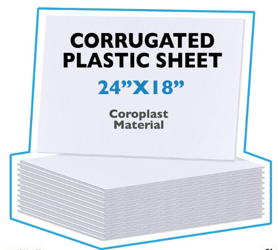 Custom PP Corrugated Plastic Sign Boards – Flexible Size for Professional Printing