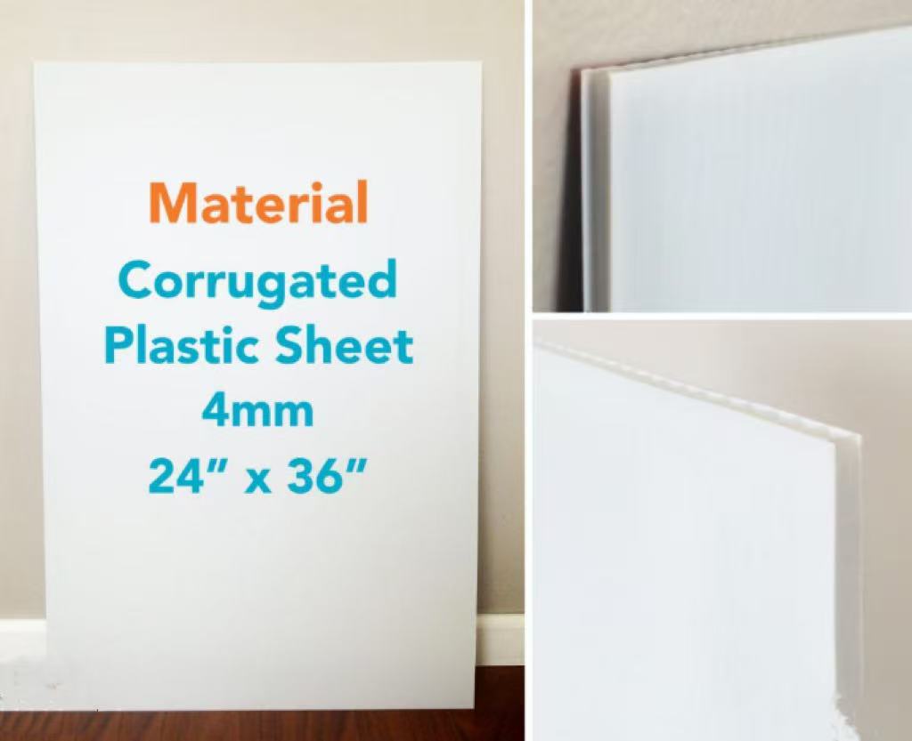Custom PP Corrugated Plastic Sign Boards – Flexible Size for Professional Printing
