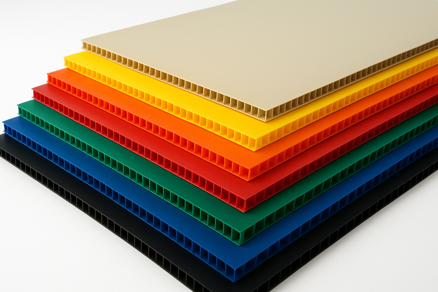 High-Quality Polypropylene Corrugated Sheets – 4mm-12mm Hollow Plastic Panels, Eco-Friendly
