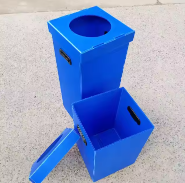 Custom PP Corrugated Plastic Garbage Bins – Foldable & Durable Waste Collection Containers