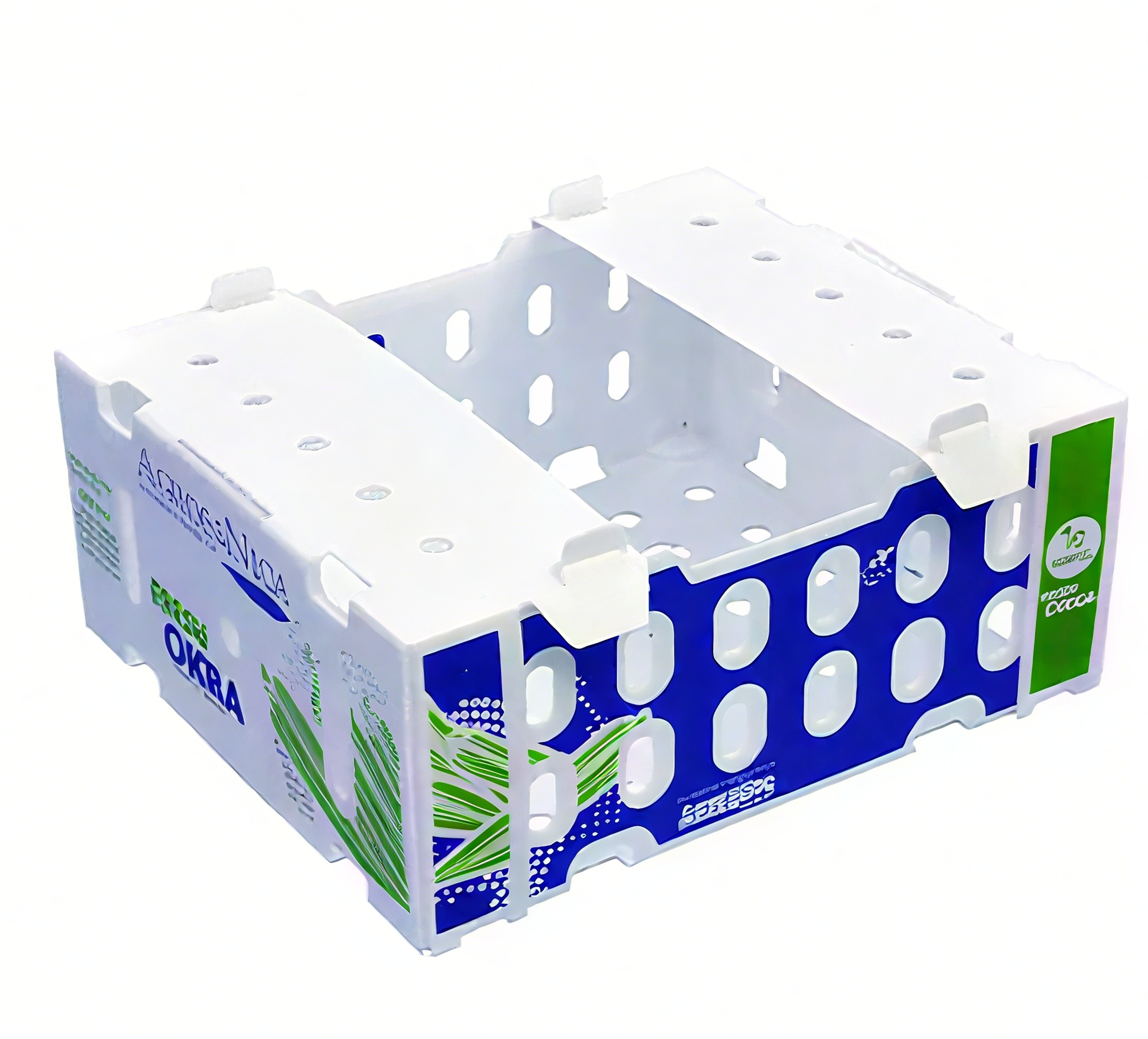 Custom PP Corrugated Plastic Okra Packaging Boxes – Safe Storage & Shipping Solutions