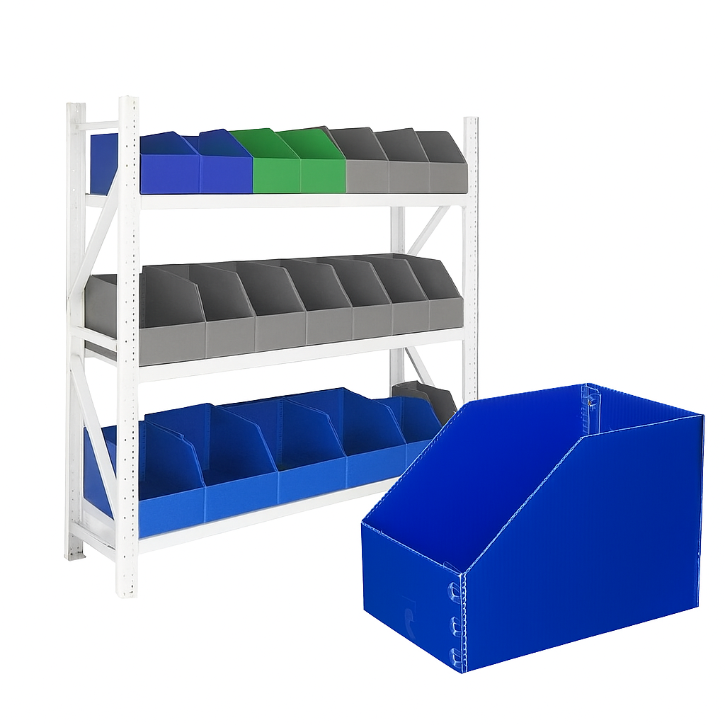 Custom Polypropylene Hollow Sheet Slant Boxes – Lightweight & Reusable Storage Solutions