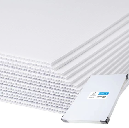White PP Corrugated Plastic Sheets – Lightweight and Waterproof Polypropylene Hollow Boards