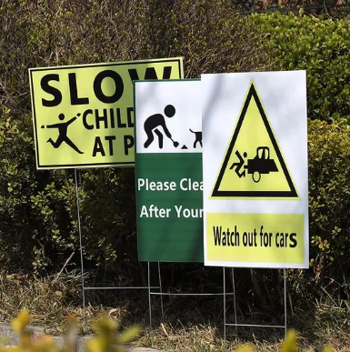 Reusable PP Corrugated Plastic Warning Sign – Durable Outdoor Safety & Caution Panel