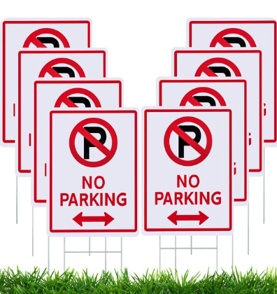 Durable 4mm PP Corrugated Plastic No Parking Sign – Lightweight, Weather-Resistant Warning Panel