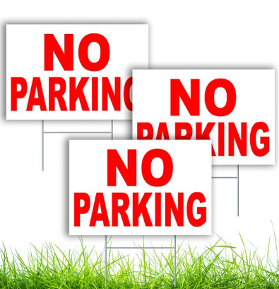 Durable 4mm PP Corrugated Plastic No Parking Sign – Lightweight, Weather-Resistant Warning Panel