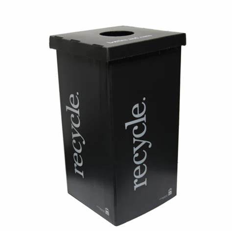 Custom PP Corrugated Plastic Waste Bins – Lightweight, Waterproof & Recyclable Trash Containers