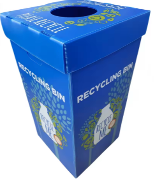 Reusable PP Corrugated Plastic Waste Bin – Foldable Garbage & Recycling Container