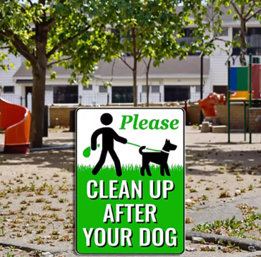PP Corrugated Dog Waste Sign – Please Clean Up After Your Dog