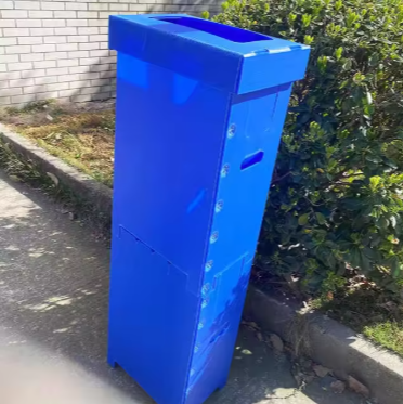 Customizable Correx Folding Trash Bin – Corrugated Plastic Recycling Box