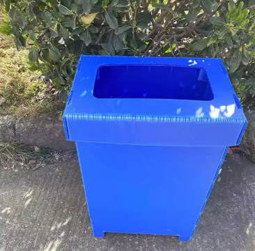 Customizable Correx Folding Trash Bin – Corrugated Plastic Recycling Box