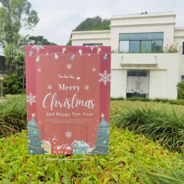 Factory Supply Coroplast Christmas Yard Signs – Custom Printed Holiday Decoration Boards