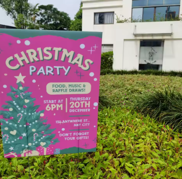 Factory Supply Coroplast Christmas Yard Signs – Custom Printed Holiday Decoration Boards