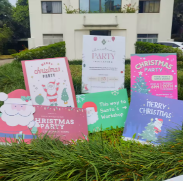Factory Supply Coroplast Christmas Yard Signs – Custom Printed Holiday Decoration Boards