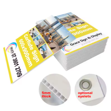 Customizable 5mm PP Coroplast Sign Sheets – Lightweight and Weather-Resistant Panels