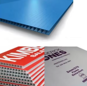 4x8 ft Corrugated PP Sheet – Lightweight Hollow Coroplast for Advertising/Sign 