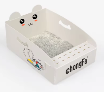 Foldable PP Corrugated Cat Litter Tray – Portable, Leakproof & Easy to Clean
