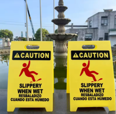 Outdoor PP Fluted Safety Sign – Durable Warning Marker for Hazard Areas