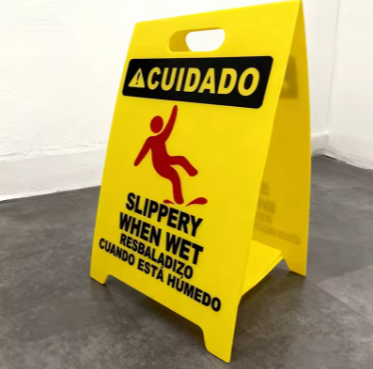 Outdoor PP Fluted Safety Sign – Durable Warning Marker for Hazard Areas