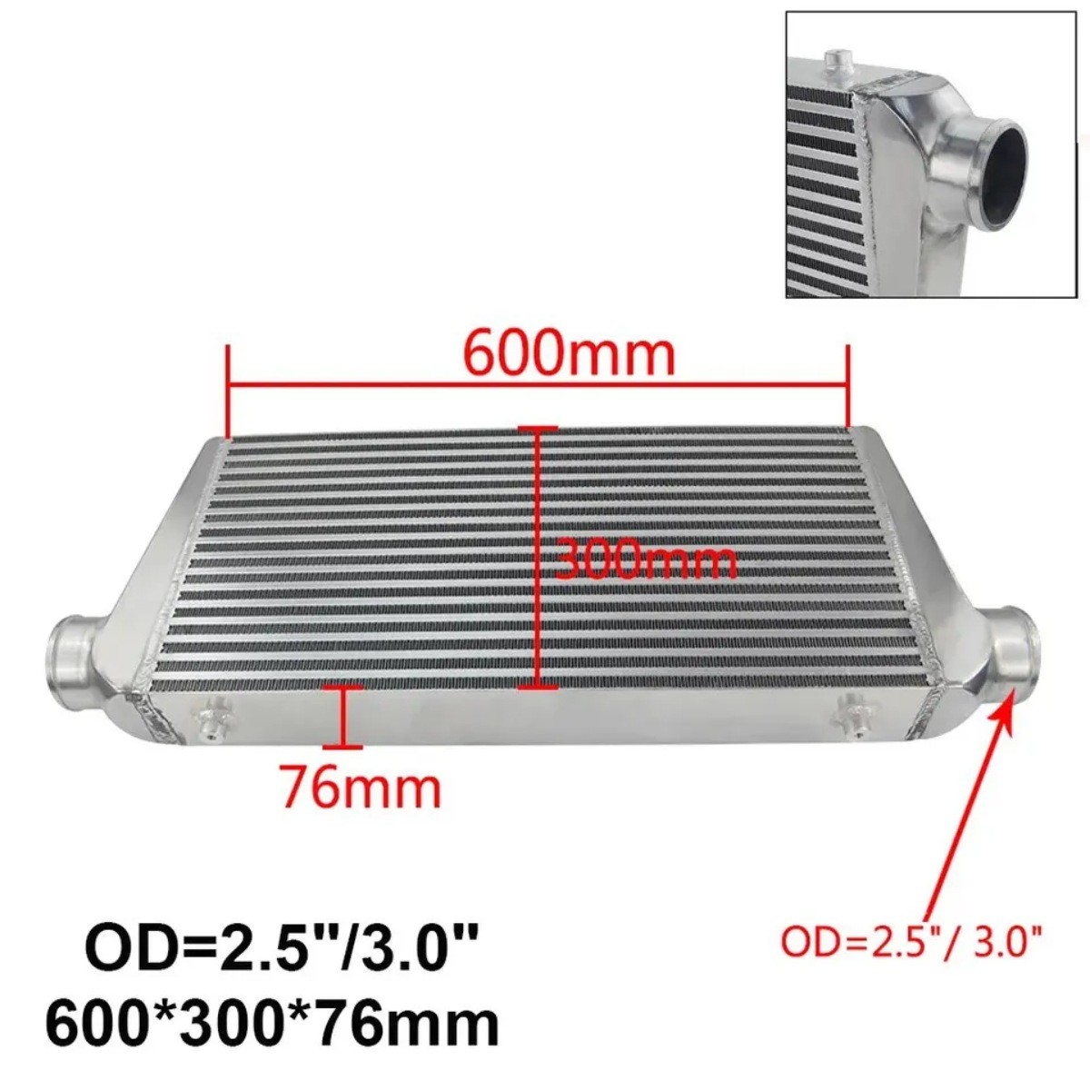 intercooler for cars size