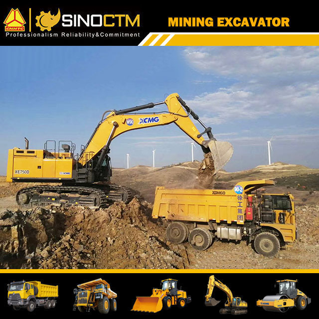 XCMG XE750D Mining Excavator 75T