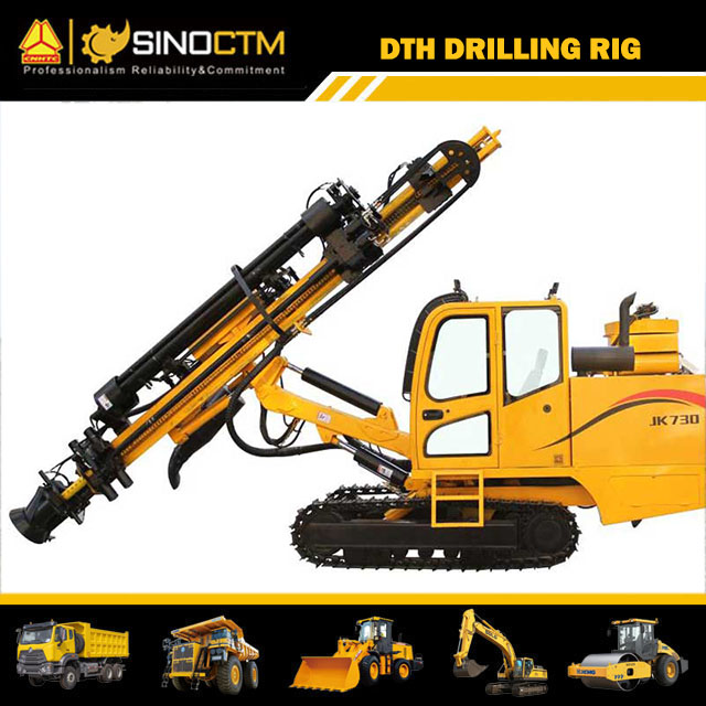 JK730 Crawler Mounted automatic rod exchange DTH Drilling Rig