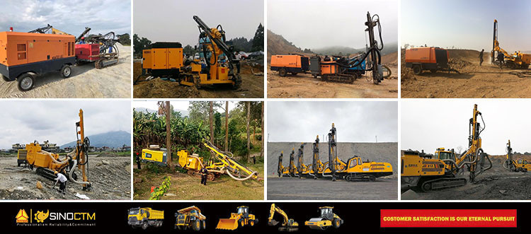 新潜孔钻机组合 3.jpg CM358A Crawler Mounted Hydraulic DTH Drilling Rig