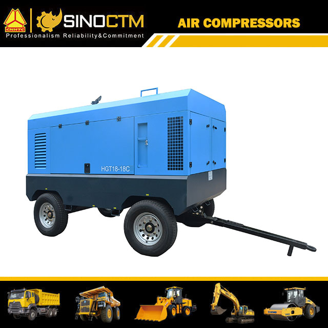 Single Stage Diesel Screw Air Compressors pressure: 1.2-1.8 Mpa