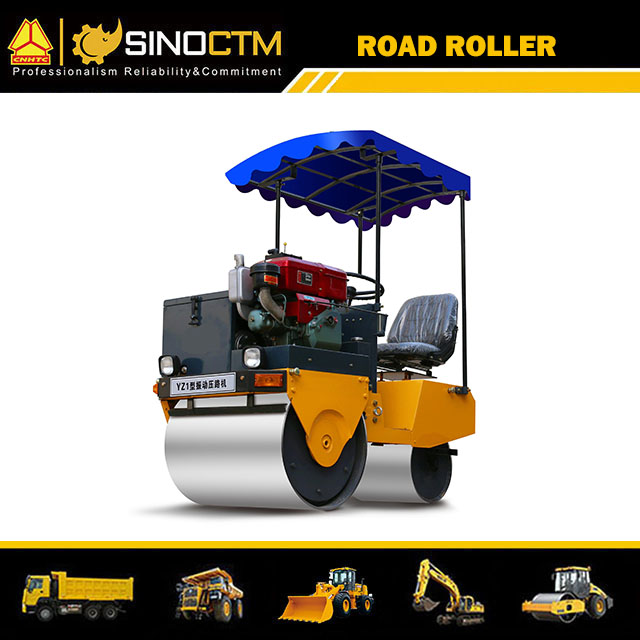 DOUBLE DRUM VIBRATORY ROLLER Operating Weight:1000kg